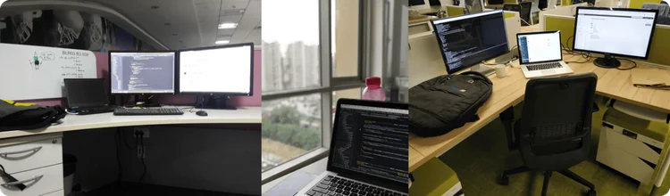 My workstation in different companies