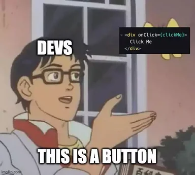 Using div as button meme